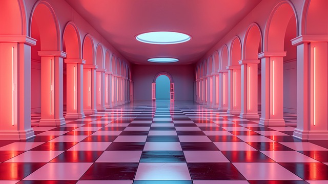 Free space empty columns illustration