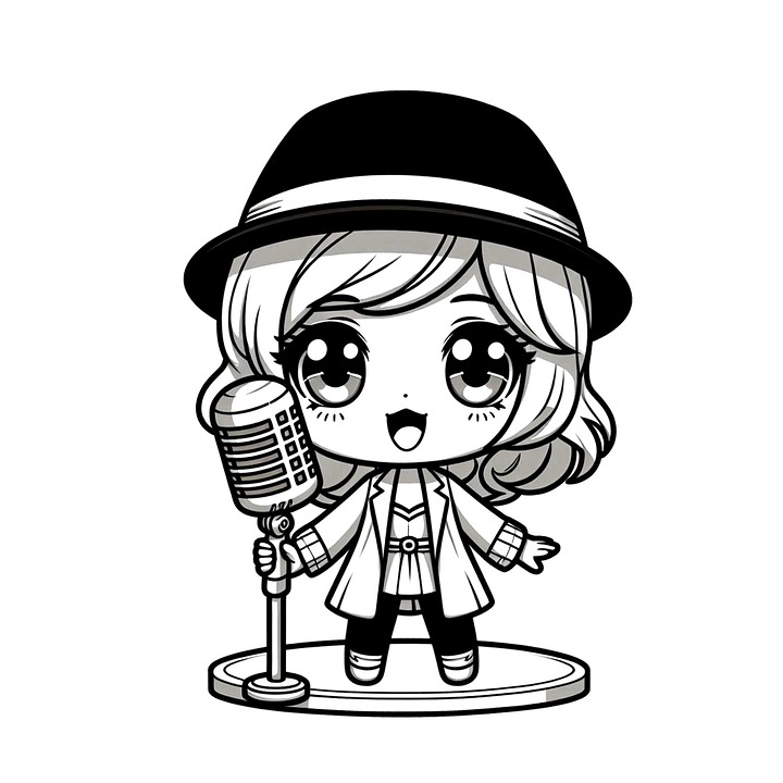 Download Coloring Pages Singer Girl, Coloring Page Singer Girl ...