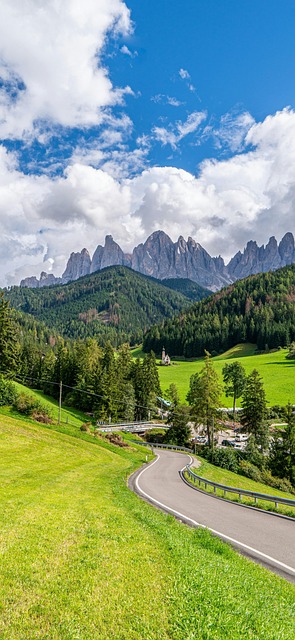 Sky, Mountain Peak, Green