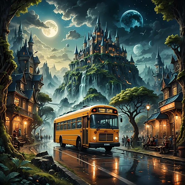 Free Ai Generated Bus illustration and picture