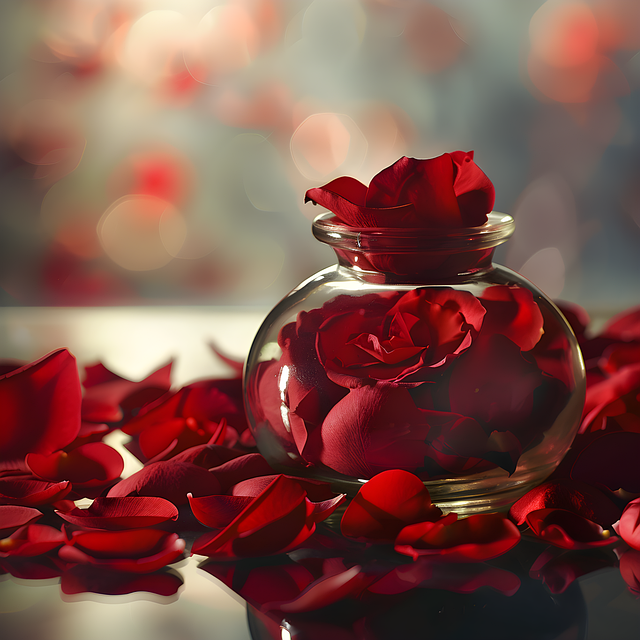 Free ai generated rose petals illustration
