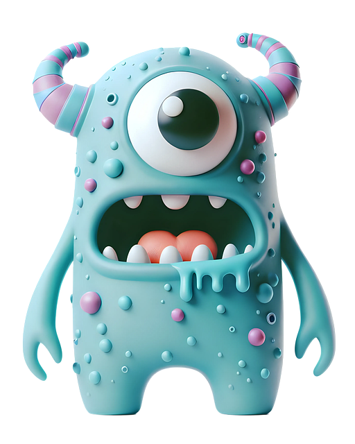 Free monster 3d cartoon illustration