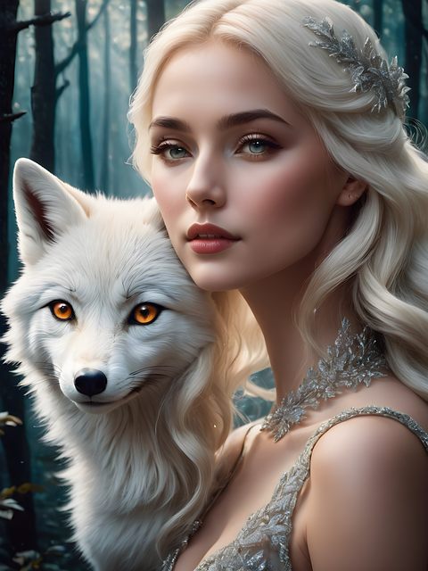 Free woman princess nature illustration