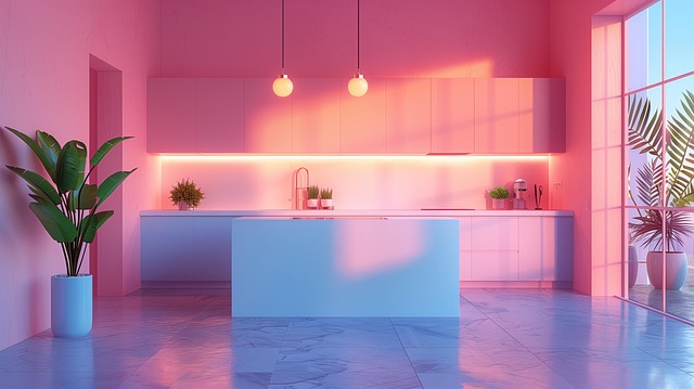Free ai generated kitchenette background illustration
