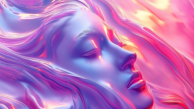 Free ai generated face abstract illustration