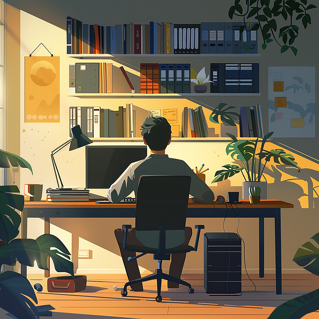 Free ai generated man work illustration