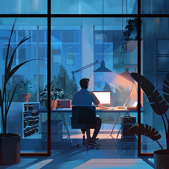 Free ai generated man work illustration