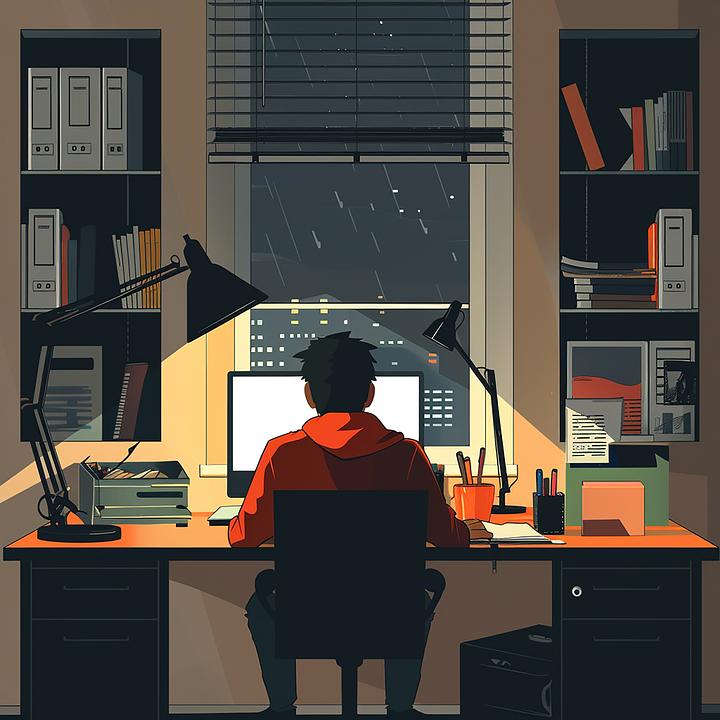 Download Ai Generated, Working, Work. Royalty-Free Stock Illustration ...