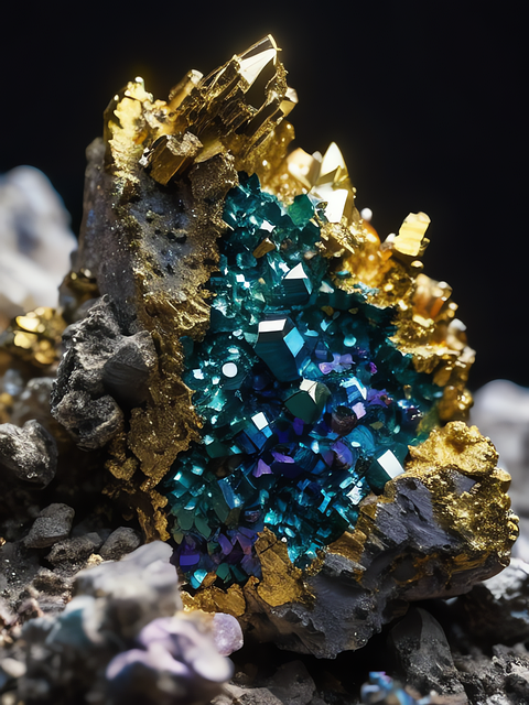 Free ai generated chalcopyrite crystal illustration