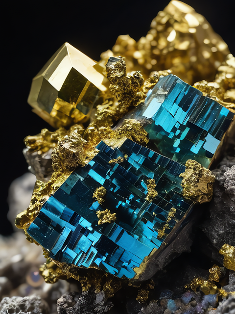 Free ai generated chalcopyrite crystal illustration