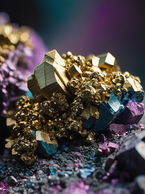 Free ai generated chalcopyrite crystal illustration