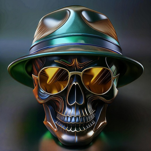 Free ai generated skull sunglasses illustration