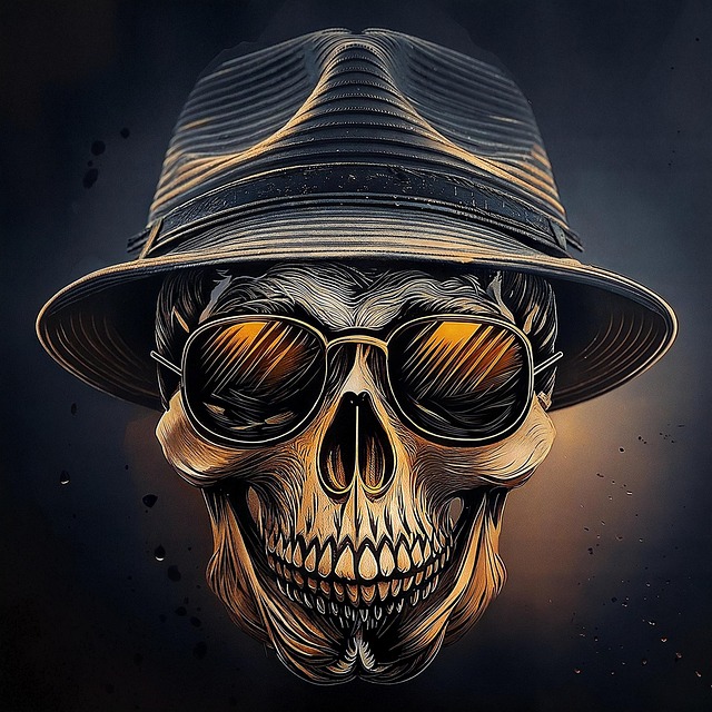 Free ai generated skull sunglasses illustration