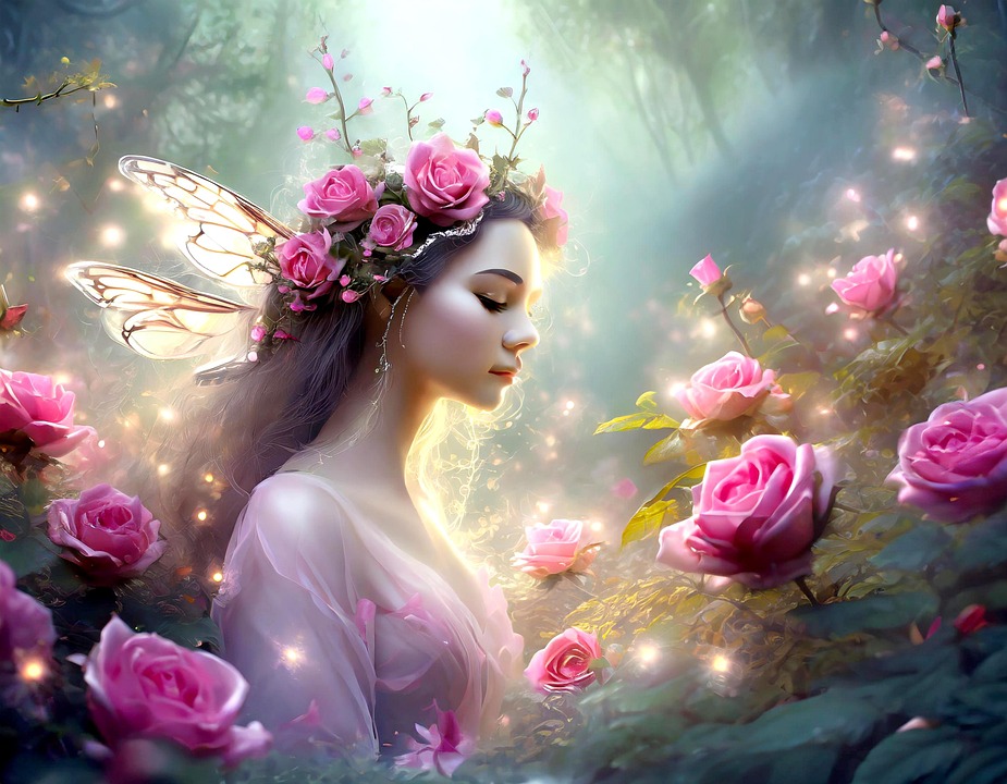 Fariry Roses Download Ai Generated, Fairy, Roses. Royalty-Free Stock Illustration ...