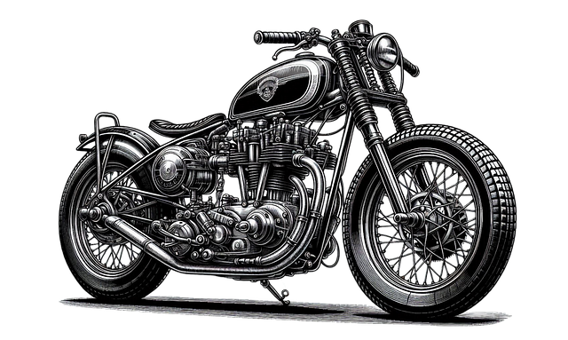 Free classic motorcycle vintage bike retro motorcycle vector