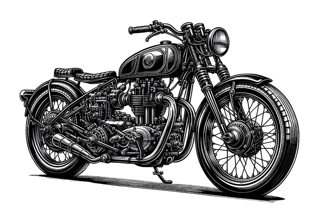 Free classic motorcycle vintage bike retro motorcycle vector