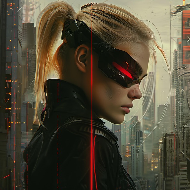 Free ai generated woman futuristic illustration