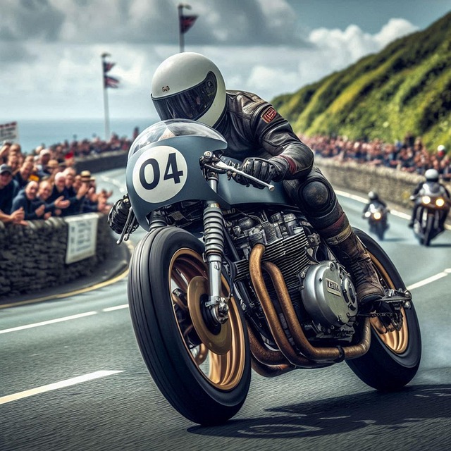 Download free HD stock image of Ai Generated Motorcycle Racing Free ai generated motorcycle racing isle of man illustration