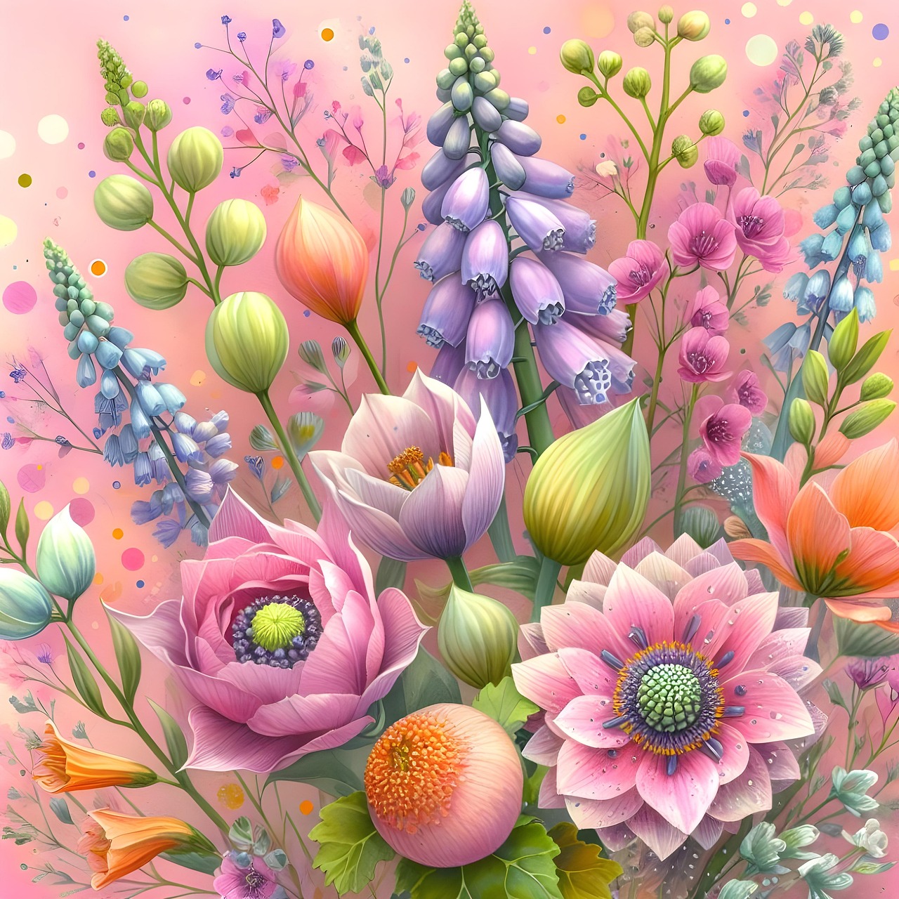 Download Bouquet, Flowers, Nature. Royalty-Free Stock Illustration