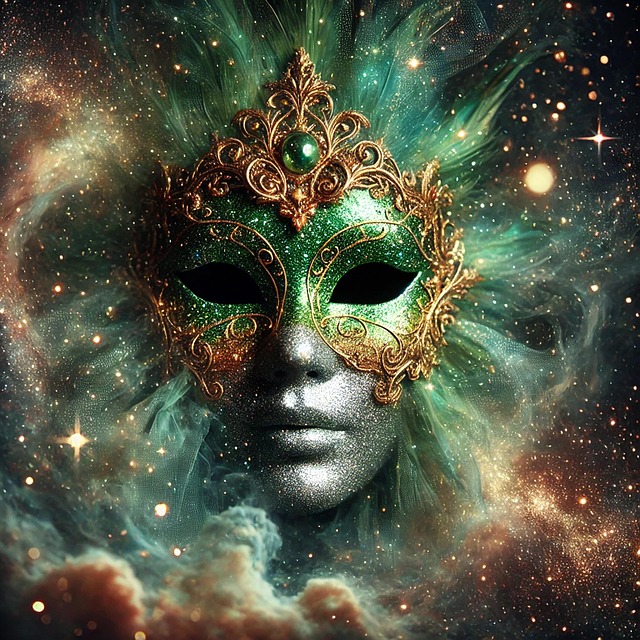 Free mask galaxy bokah illustration