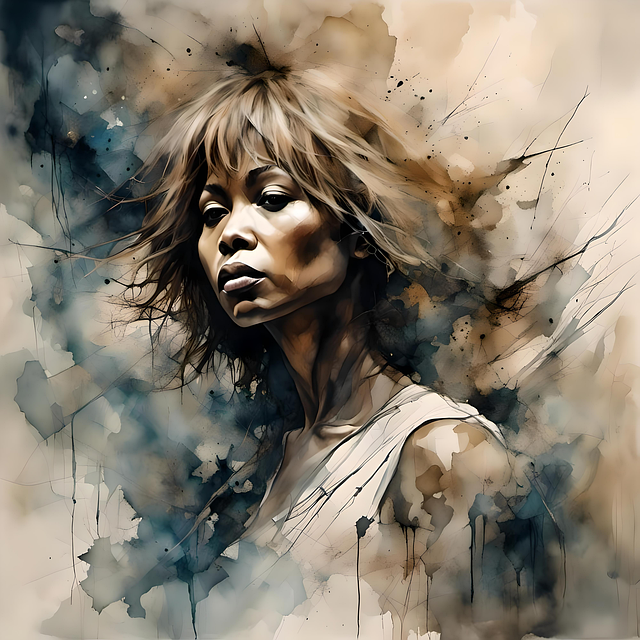 Free ai generated woman tina turner illustration