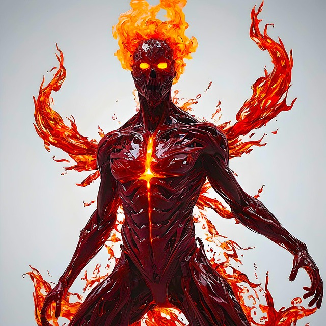 Free ai generated fire element illustration