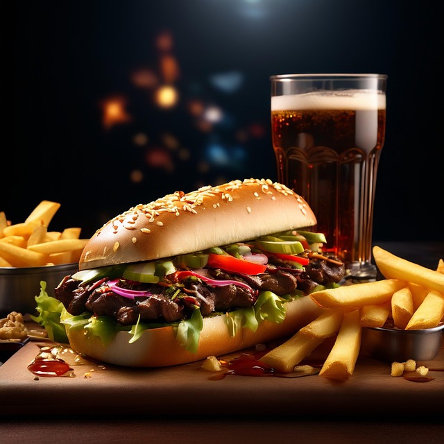 Free ai generated cheesesteak sandwich illustration