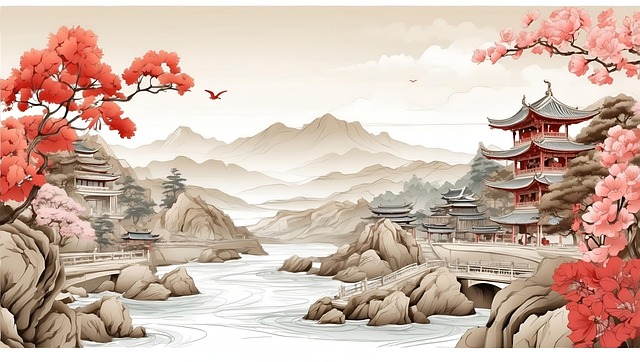 Free ai generated japanese art illustration