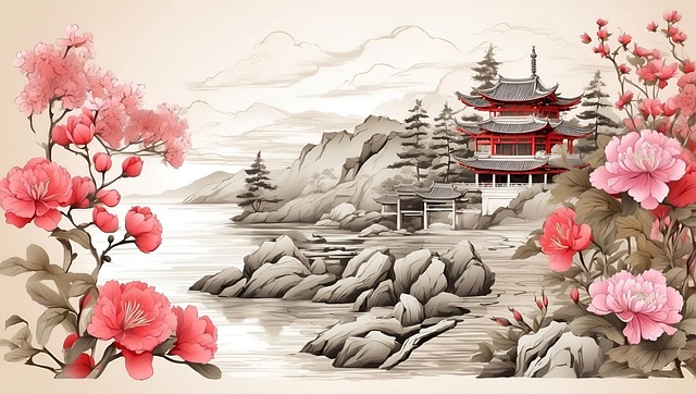 Free ai generated japanese art illustration
