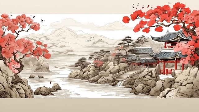 Free ai generated japanese art illustration