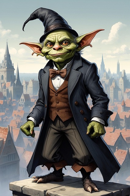 Free ai generated gnome fairytale illustration