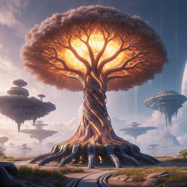 Free ai generated spirituality tree illustration
