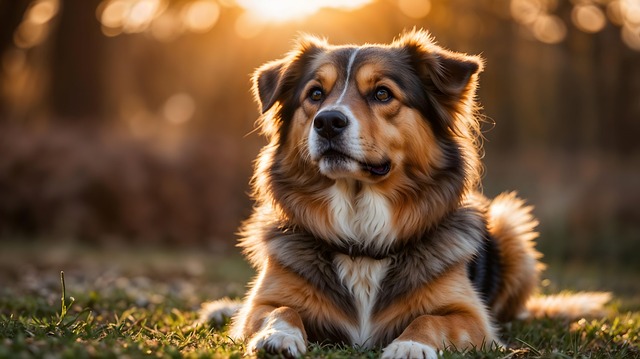 Ai Generado, Perro, Atardecer, Mascota