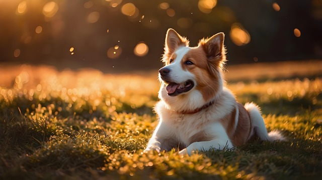 Ai Generado, Perro, Atardecer, Mascota