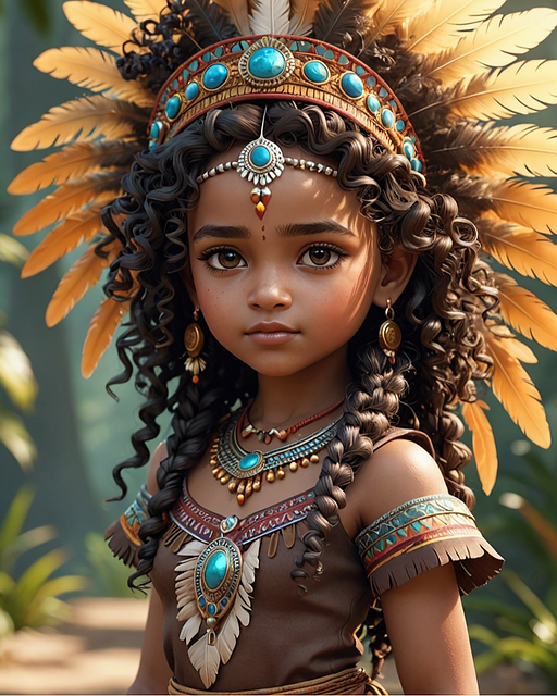 Free ai generated girl indian illustration