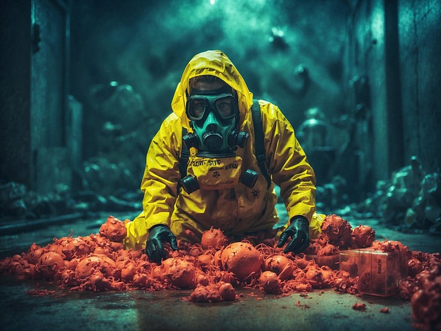 Free ai generated biohazard warning illustration