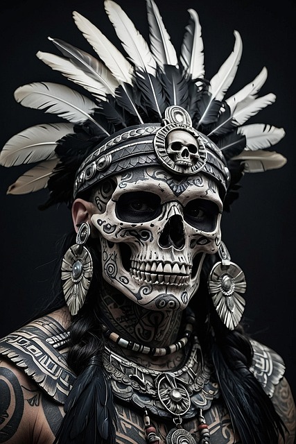 Download Ai Generated Native American Skull Royalty Free Stock