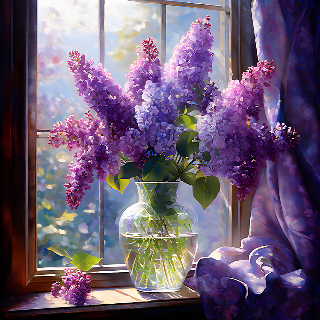 Free ai generated lilac purple illustration