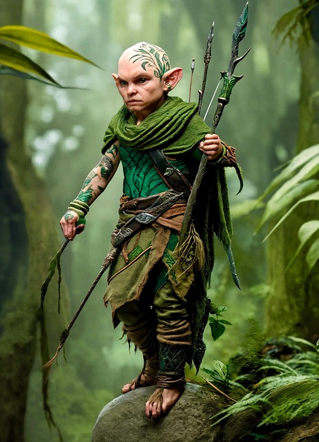 Free ai generated warrior halfling illustration