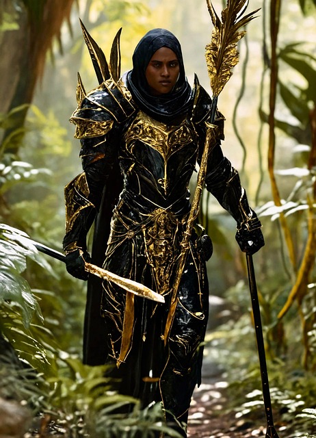 Free ai generated mystical warrior illustration