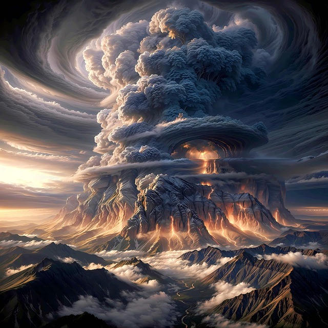 Free volcano volcanic eruption eruption illustration