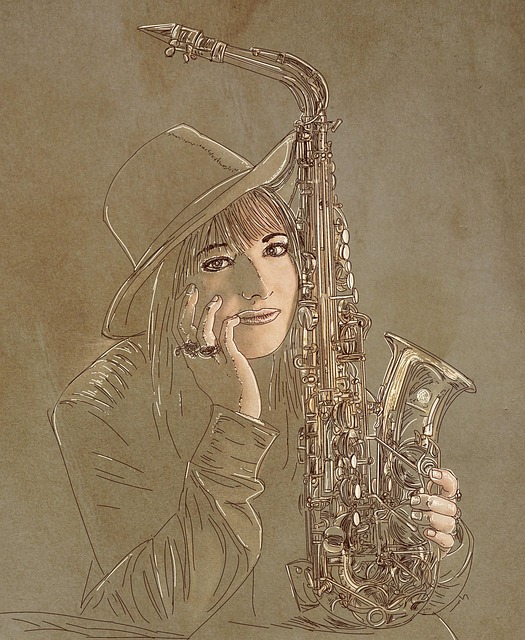 Free instrument saxophone melody illustration