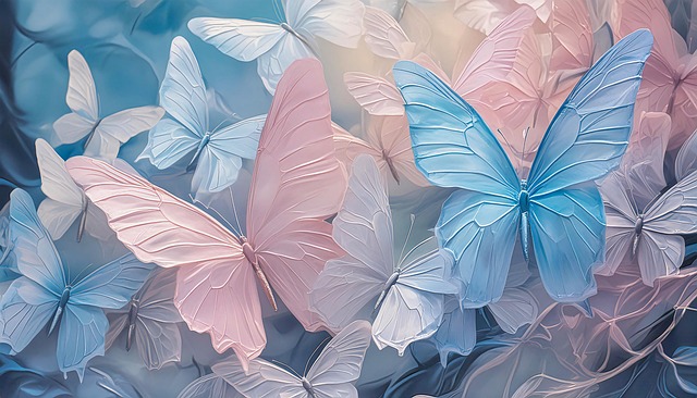 Download free HD stock image of Ai Generated Butterflies Free ai generated butterflies cellophane illustration