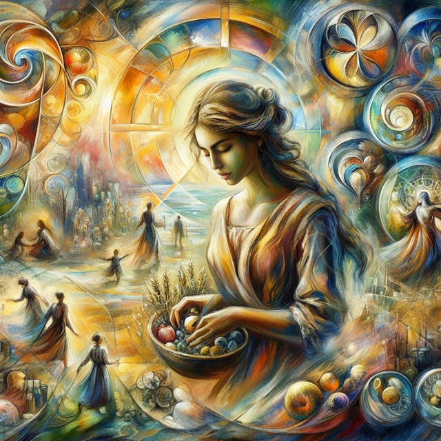 Free ai generated woman artistic illustration