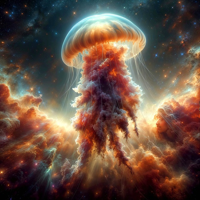 Free jellyfish cosmos universe illustration