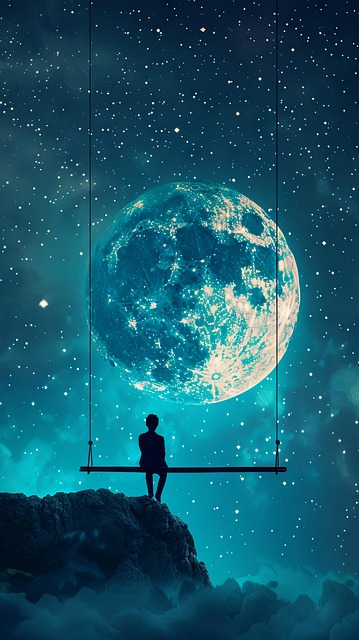 Free ai generated moon surreal illustration