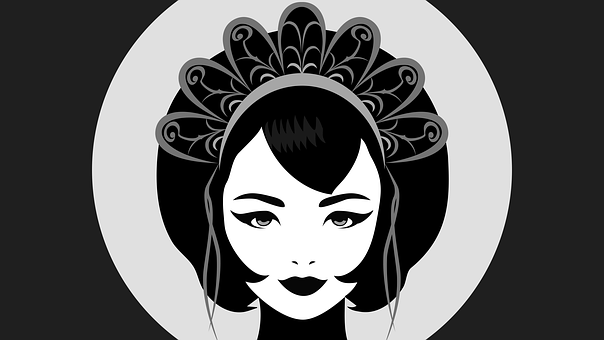 Femeie, Portret, Alb-Negru, Monocrom