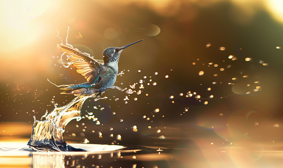 Free Ai Generated Hummingbird illustration and picture