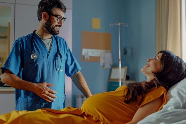 Download free HD stock image of Ai Generated Pregnancy Free ai generated pregnancy hospital illustration