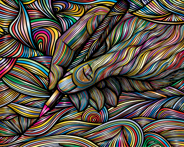 Free hand write pen illustration